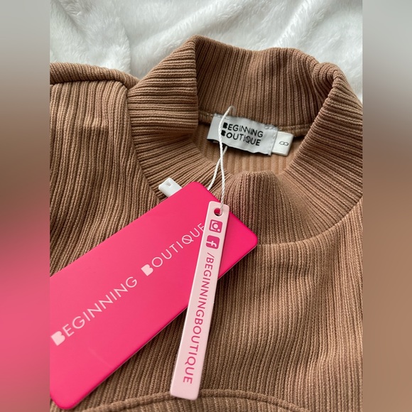 NWT Beginning Boutique Micro Crop Top - Picture 3 of 3